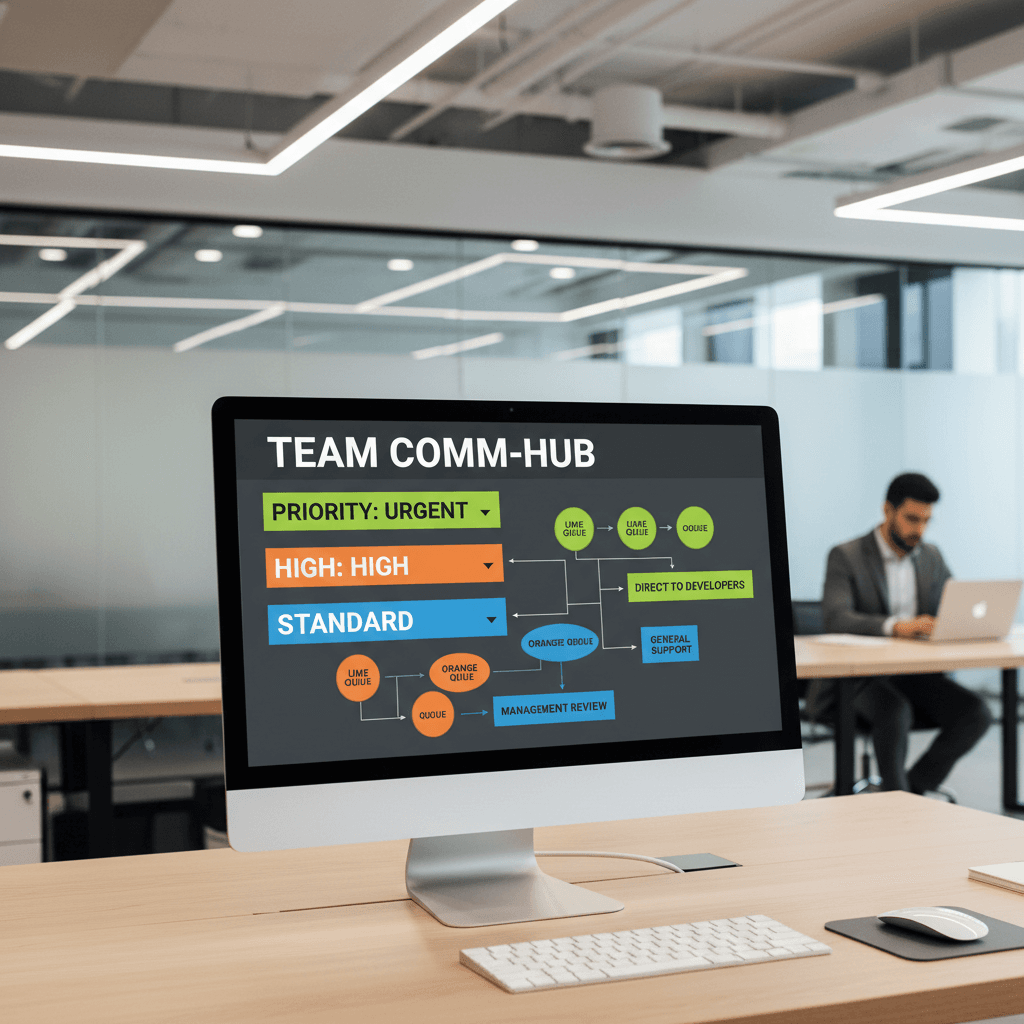 Message routing dashboard with priority management