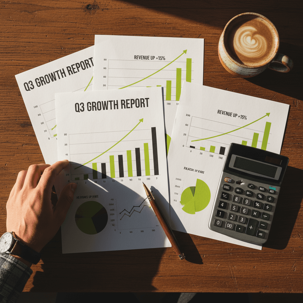Business growth metrics and scaling dashboard
